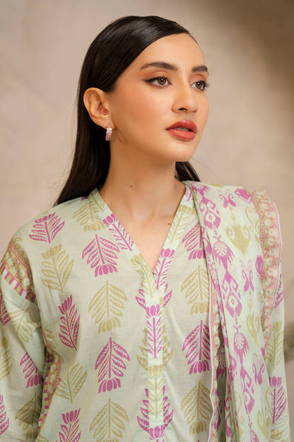 Zellbury | Unstitched 3 Piece Lawn | Shirt Shalwar Dupatta - 0028 - Libasekhas