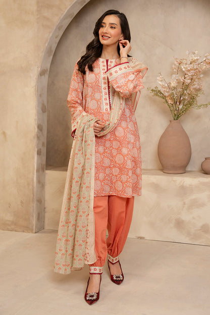 Zellbury | Unstitched 3 Piece Lawn | Shirt Shalwar Dupatta - 0032 - Libasekhas
