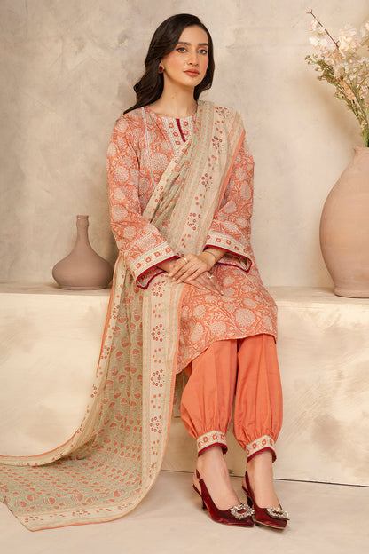 Zellbury | Unstitched 3 Piece Lawn | Shirt Shalwar Dupatta - 0032 - Libasekhas