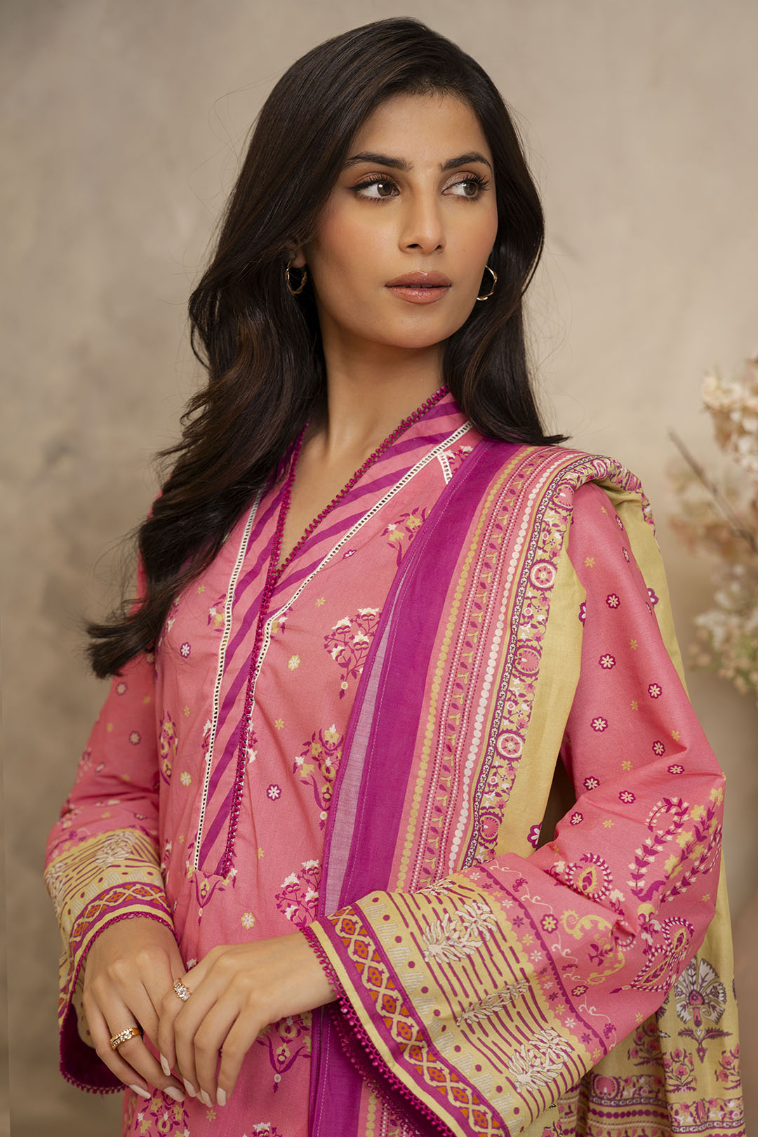 Zellbury | Unstitched 3 Piece Lawn | Shirt Shalwar Dupatta - 0122 - Libasekhas