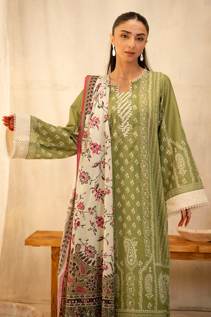 Zellbury | Unstitched 3 Piece Lawn | Shirt Shalwar Dupatta - 0134 - Libasekhas