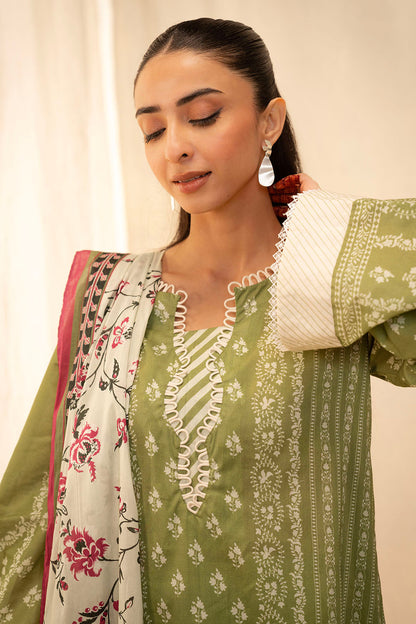 Zellbury | Unstitched 3 Piece Lawn | Shirt Shalwar Dupatta - 0134 - Libasekhas
