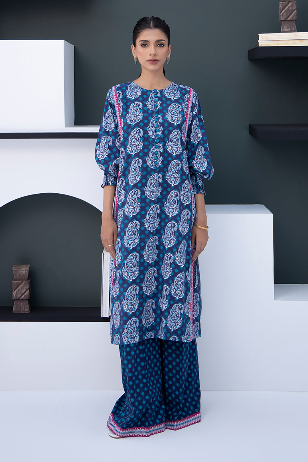 Zellbury | Unstitched 2 Piece Viscose | Shirt Shalwar - 0789 - Libasekhas