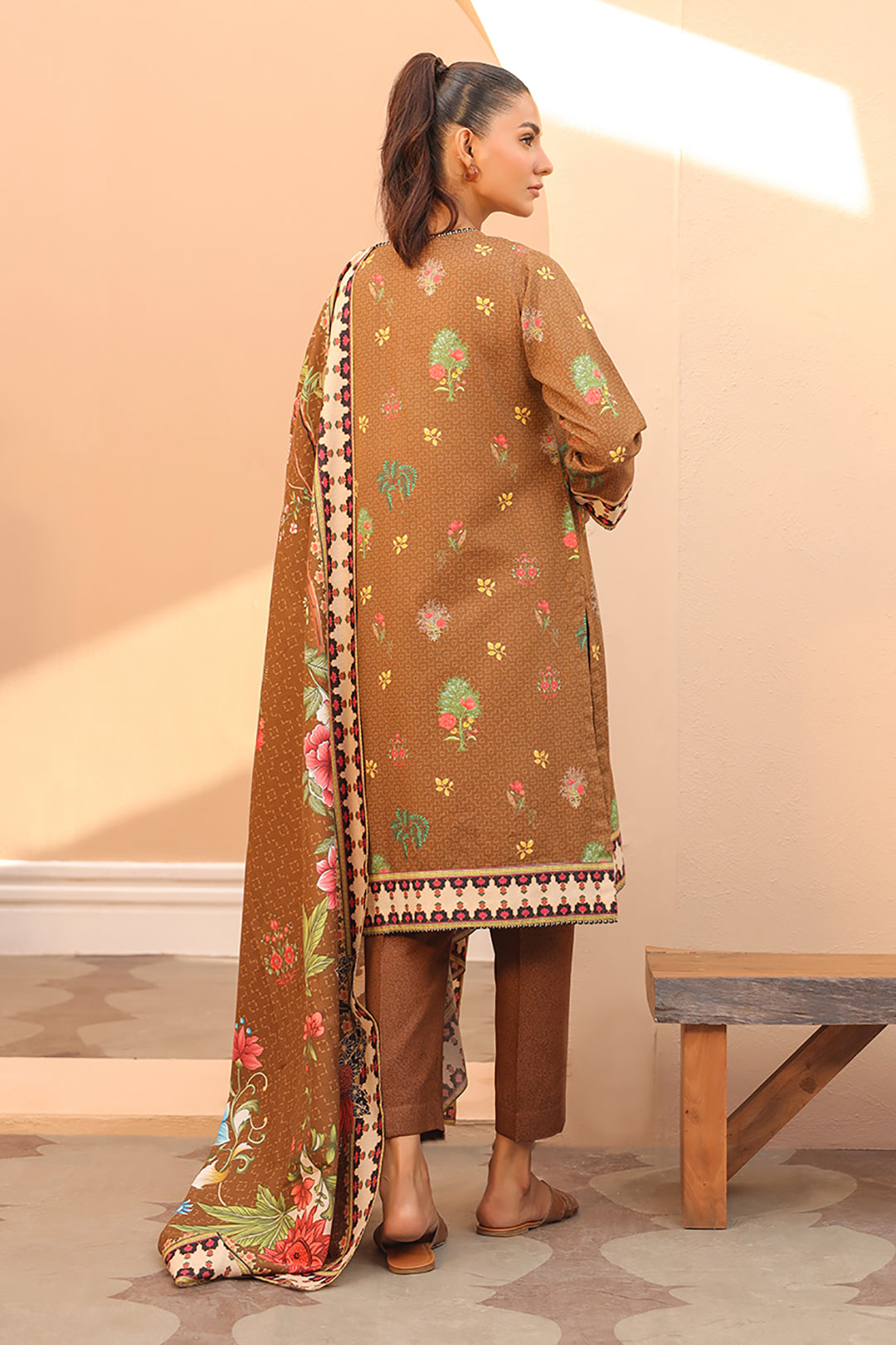 Zellbury | Unstitched 3 Piece Khaddar | Shirt Shalwar Dupatta - 0829 - Libasekhas