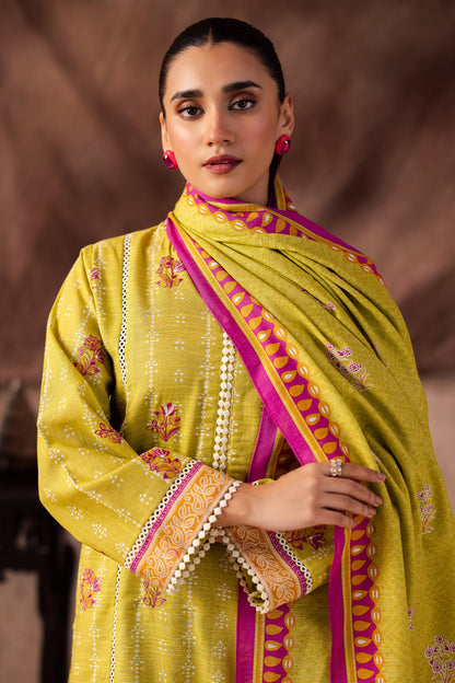 Zellbury | Unstitched 2 Piece Khaddar | Embroidered Shirt Dupatta - 0174 - Libasekhas