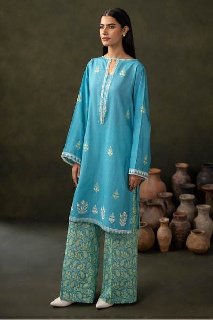 Zellbury | Unstitched 2 Piece Khaddar | Embroidered Shirt Shalwar - 0177 - Libasekhas