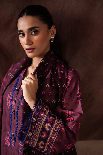 Zellbury | Unstitched 2 Piece Khaddar | Embroidered Shirt Dupatta - 0263 - Libasekhas