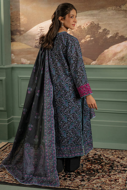 Zellbury | Unstitched 2 Piece Khaddar | Embroidered Shirt Dupatta - 0347 - Libasekhas