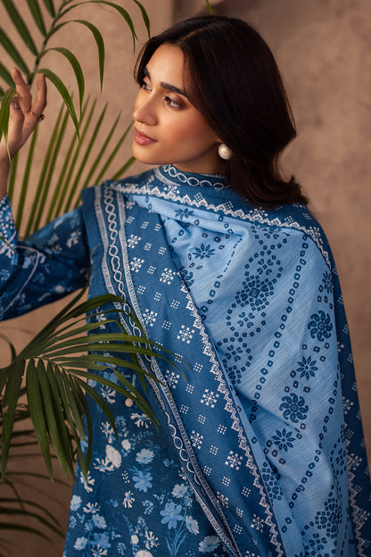 Zellbury | Unstitched 3 Piece Khaddar | Embroidered Shirt Shalwar Dupatta - 0226 - Libasekhas