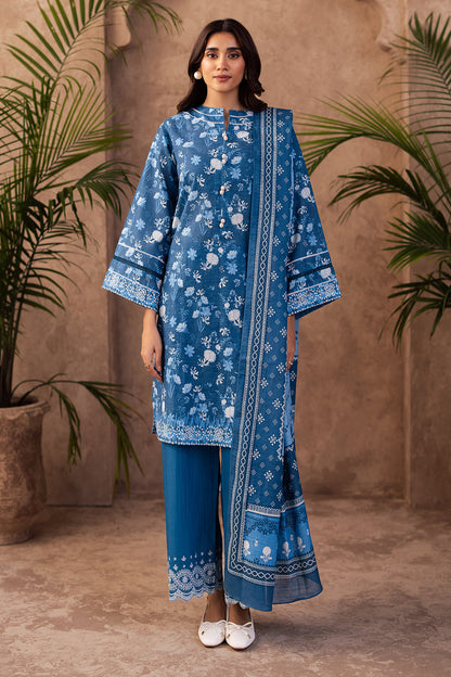 Zellbury | Unstitched 3 Piece Khaddar | Embroidered Shirt Shalwar Dupatta - 0226 - Libasekhas