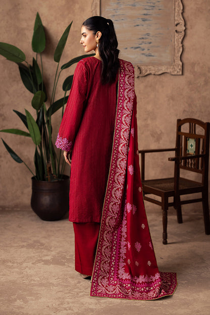 Zellbury | Unstitched 3 Piece Khaddar | Embroidered Shirt Shalwar Shawl - 0231 - Libasekhas