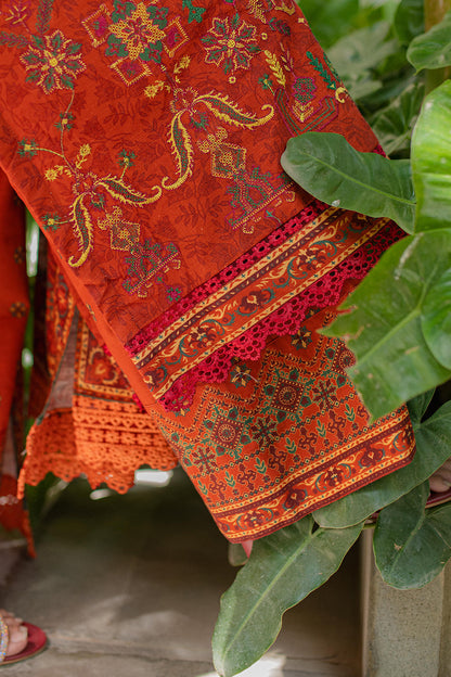Zellbury | Unstitched 3 Piece Khaddar | Embroidered Shirt Shalwar Dupatta - 0233 - Libasekhas