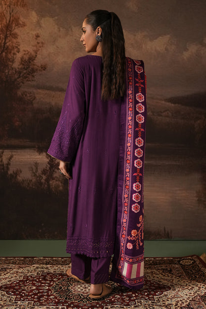Zellbury | Unstitched 3 Piece Viscose | Embroidered Shirt Shalwar Shawl - 0248 - Libasekhas