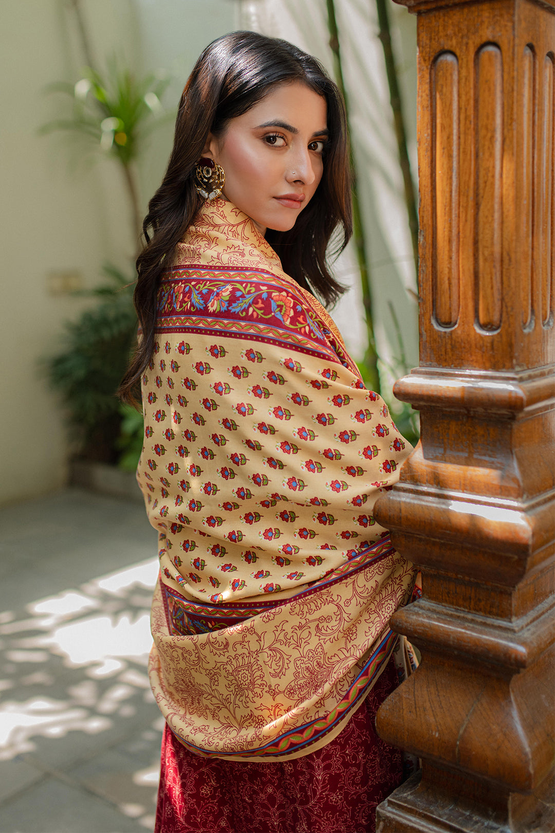 Zellbury | Unstitched 3 Piece Khaddar | Embroidered Shirt Shalwar Dupatta - 0309 - Libasekhas