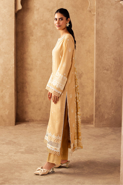 Zellbury | Unstitched 3 Piece Khaddar | Embroidered Shirt Shalwar Shawl - 0310 - Libasekhas