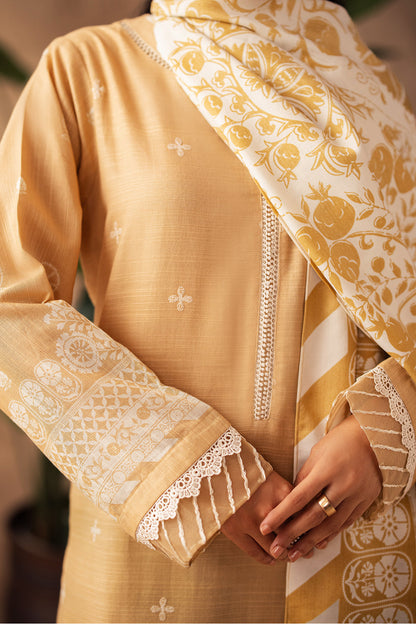Zellbury | Unstitched 3 Piece Khaddar | Embroidered Shirt Shalwar Shawl - 0310 - Libasekhas