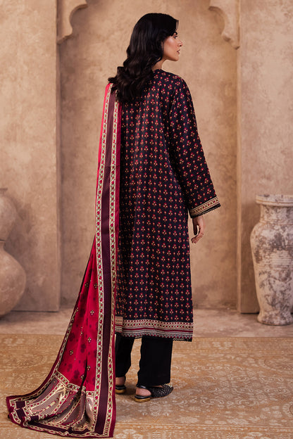 Zellbury | Unstitched 3 Piece Viscose | Embroidered Shirt Shalwar Dupatta - 0314 - Libasekhas