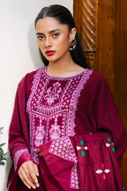 Zellbury | Unstitched 3 Piece Khaddar | Embroidered Shirt Shalwar Dupatta - 0319 - Libasekhas