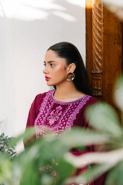 Zellbury | Unstitched 3 Piece Khaddar | Embroidered Shirt Shalwar Dupatta - 0319 - Libasekhas