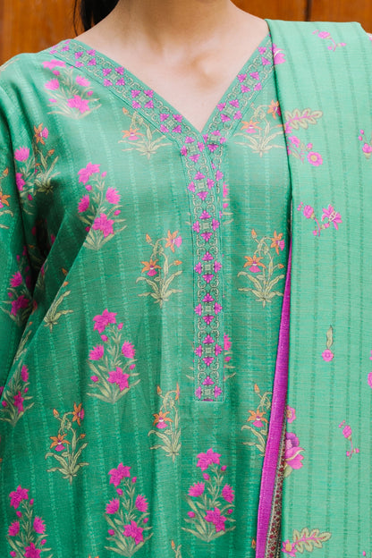 Zellbury | Unstitched 2 Piece Khaddar | Shirt Dupatta - 0159 - Libasekhas