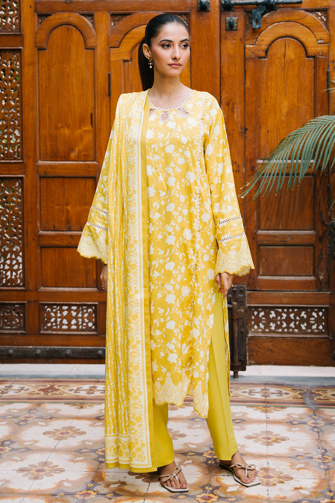 Zellbury | Unstitched 2 Piece Viscose | Shirt Dupatta - 0162 - Libasekhas