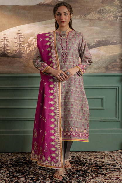 Zellbury | Unstitched 2 Piece Khaddar | Shirt Dupatta - 0332 - Libasekhas