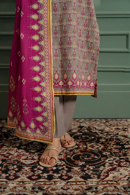 Zellbury | Unstitched 2 Piece Khaddar | Shirt Dupatta - 0332 - Libasekhas