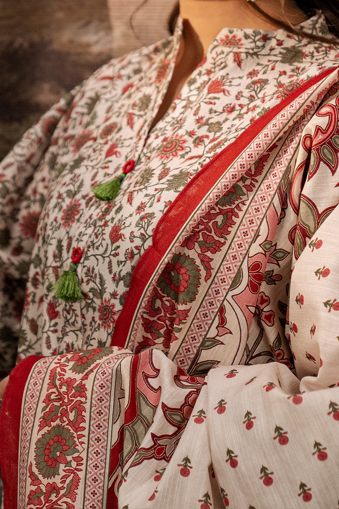 Zellbury | Unstitched 2 Piece Khaddar | Shirt Dupatta - 0334 - Libasekhas