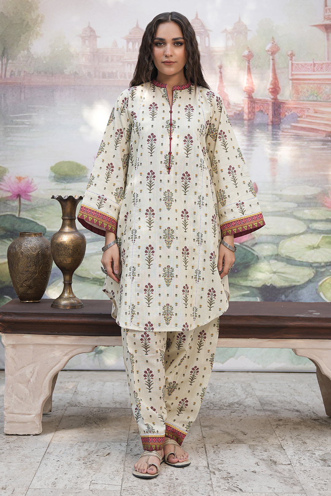 Zellbury | Unstitched 2 Piece Khaddar | Shirt Shalwar - 0346 - Libasekhas