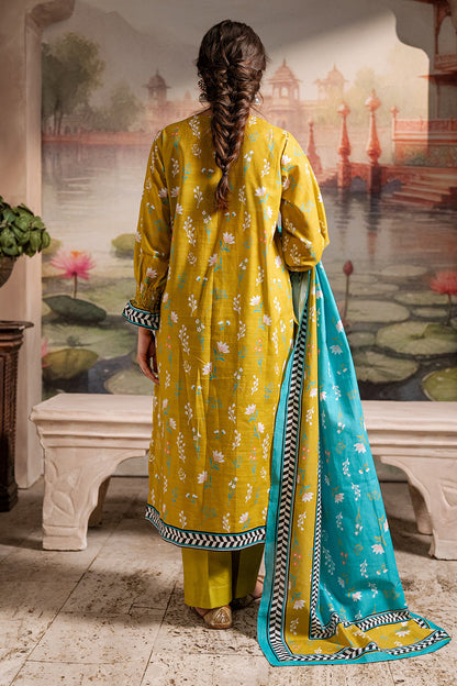 Zellbury | Unstitched 2 Piece Khaddar | Shirt Dupatta - 0423 - Libasekhas