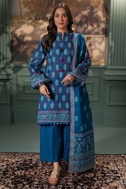 Zellbury | Unstitched 2 Piece Khaddar | Shirt Dupatta - 0425 - Libasekhas