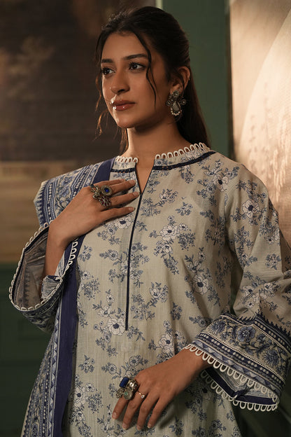 Zellbury | Unstitched 2 Piece Khaddar | Shirt Dupatta - 0426 - Libasekhas