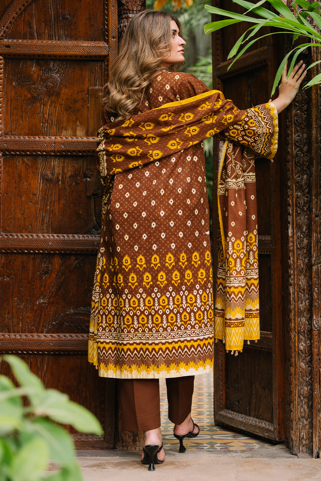Zellbury | Unstitched 3 Piece Khaddar | Shirt Shalwar Dupatta - 0182 - Libasekhas