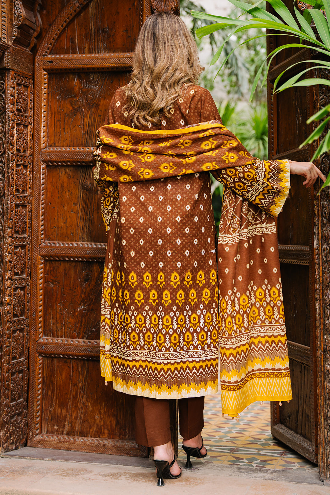 Zellbury | Unstitched 3 Piece Khaddar | Shirt Shalwar Dupatta - 0182 - Libasekhas