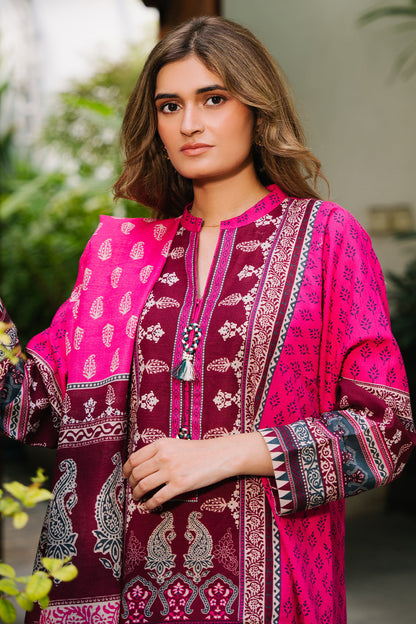 Zellbury | Unstitched 3 Piece Khaddar | Shirt Shalwar Dupatta - 0184 - Libasekhas