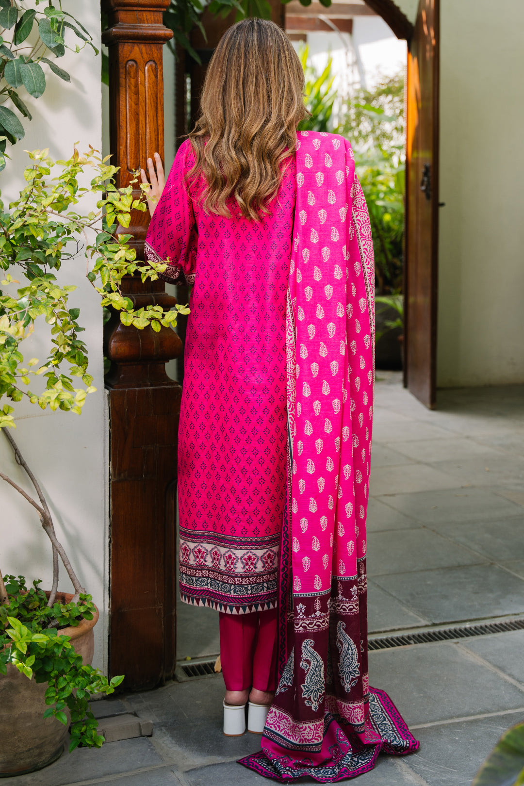 Zellbury | Unstitched 3 Piece Khaddar | Shirt Shalwar Dupatta - 0184 - Libasekhas