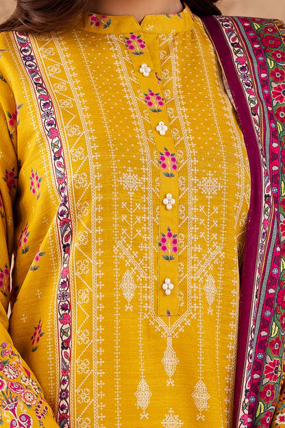 Zellbury | Unstitched 3 Piece Khaddar | Shirt Shalwar Dupatta - 0186 - Libasekhas