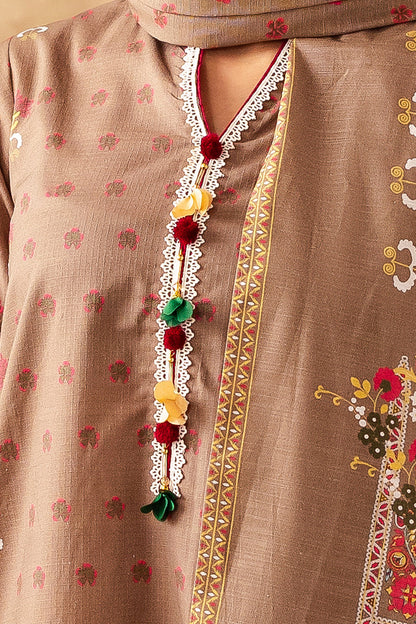 Zellbury | Unstitched 3 Piece Khaddar | Shirt Shalwar Dupatta - 0190 - Libasekhas