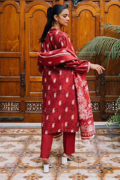 Zellbury | Unstitched 3 Piece Khaddar | Shirt Shalwar Dupatta - 0193 - Libasekhas