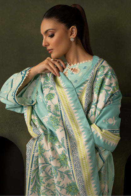 Zellbury | Unstitched 3 Piece Khaddar | Shirt Shalwar Shawl - 0198 - Libasekhas