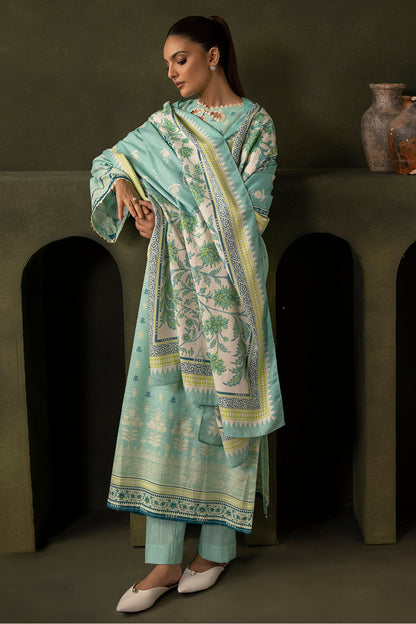 Zellbury | Unstitched 3 Piece Khaddar | Shirt Shalwar Shawl - 0198 - Libasekhas