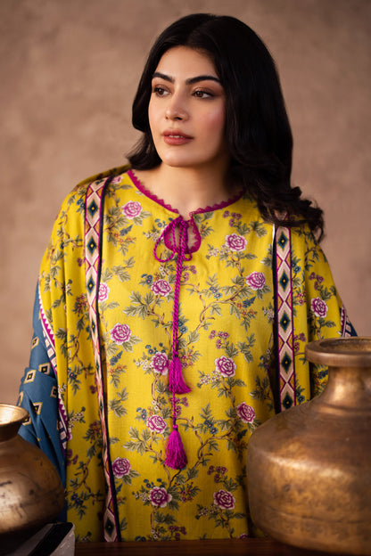 Zellbury | Unstitched 3 Piece Viscose | Shirt Shalwar Dupatta - 0201 - Libasekhas