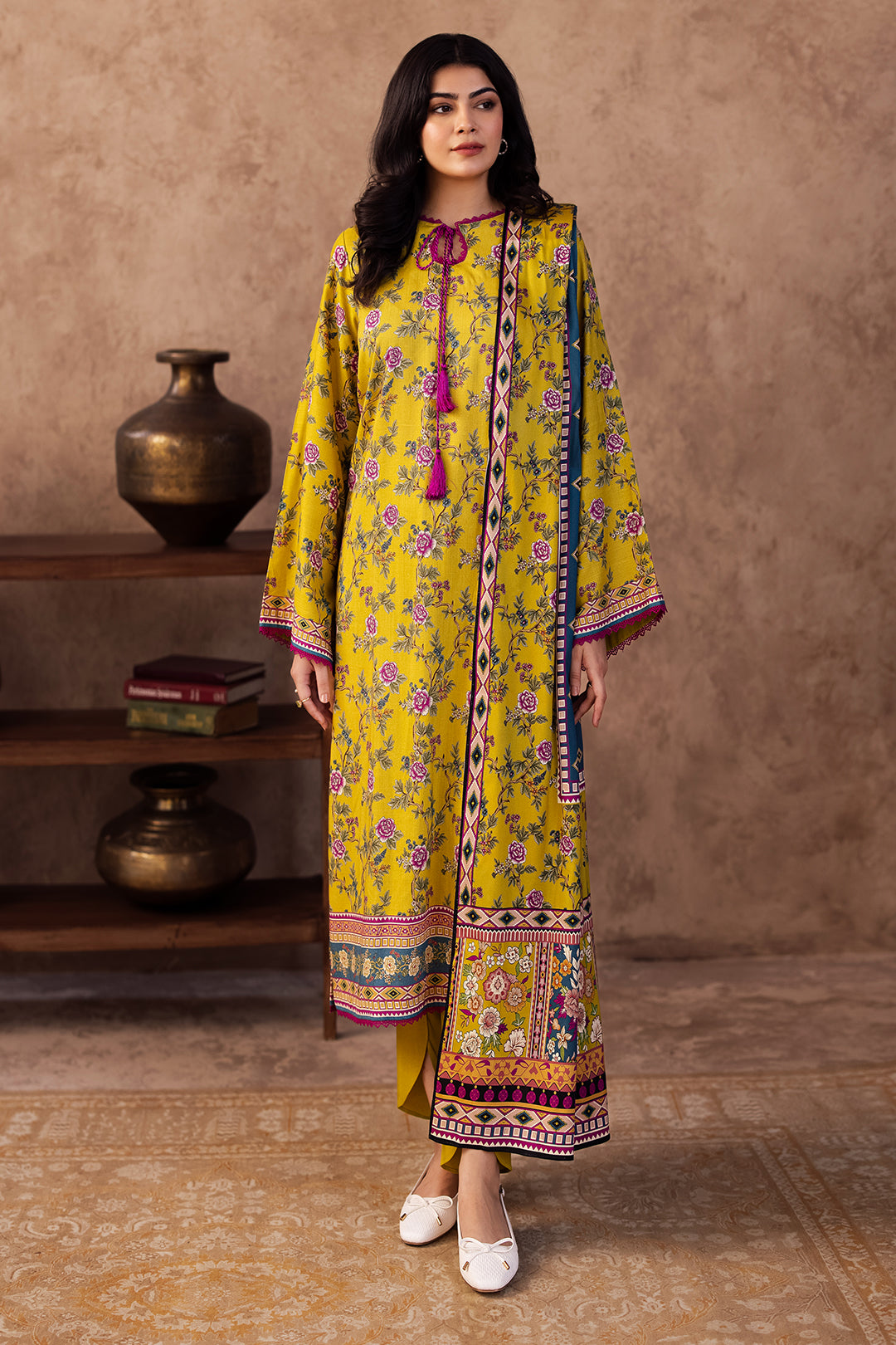 Zellbury | Unstitched 3 Piece Viscose | Shirt Shalwar Dupatta - 0201 - Libasekhas