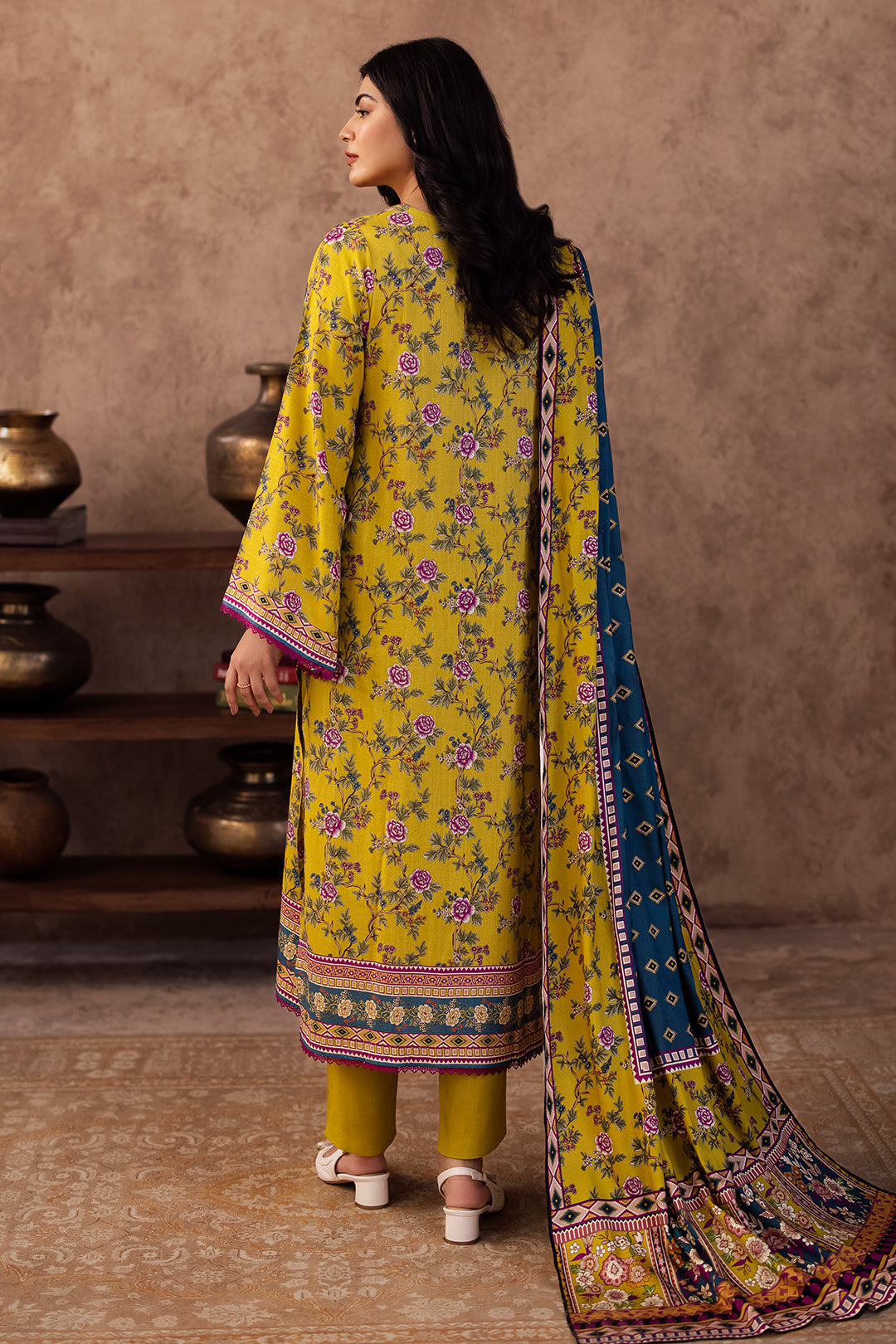 Zellbury | Unstitched 3 Piece Viscose | Shirt Shalwar Dupatta - 0201 - Libasekhas
