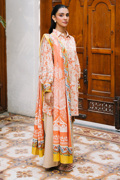 Zellbury | Unstitched 3 Piece Viscose | Shirt Shalwar Dupatta - 0207 - Libasekhas