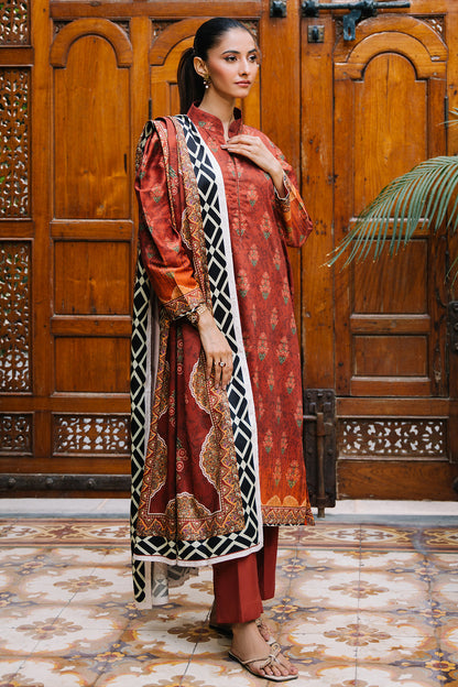 Zellbury | Unstitched 3 Piece Viscose | Shirt Shalwar Dupatta - 0208 - Libasekhas