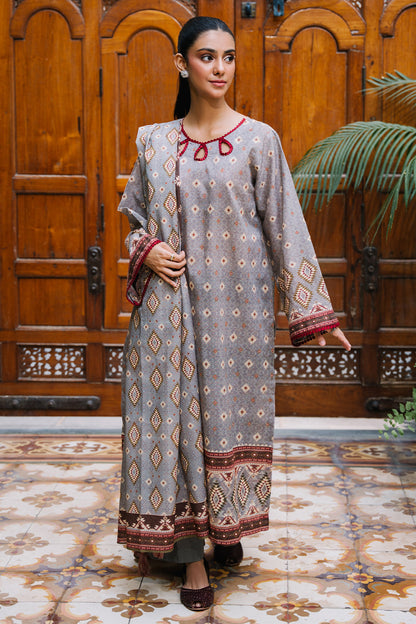 Zellbury | Unstitched 3 Piece Karandi | Shirt Shalwar Dupatta - 0209 - Libasekhas