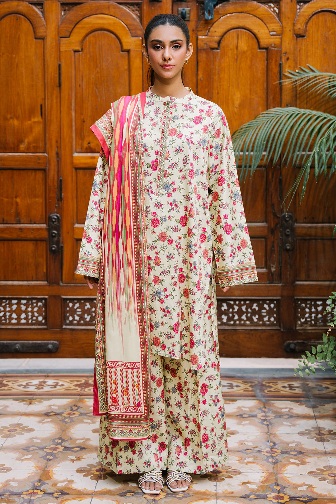 Zellbury | Unstitched 3 Piece Viscose | Shirt Shalwar Dupatta - 0216 - Libasekhas