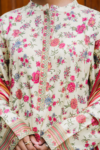 Zellbury | Unstitched 3 Piece Viscose | Shirt Shalwar Dupatta - 0216 - Libasekhas