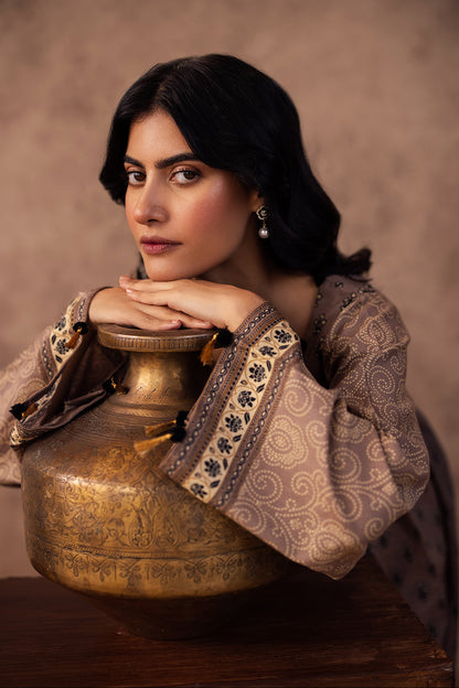 Zellbury | Unstitched 3 Piece Khaddar | Shirt Shalwar Dupatta - 0274 - Libasekhas